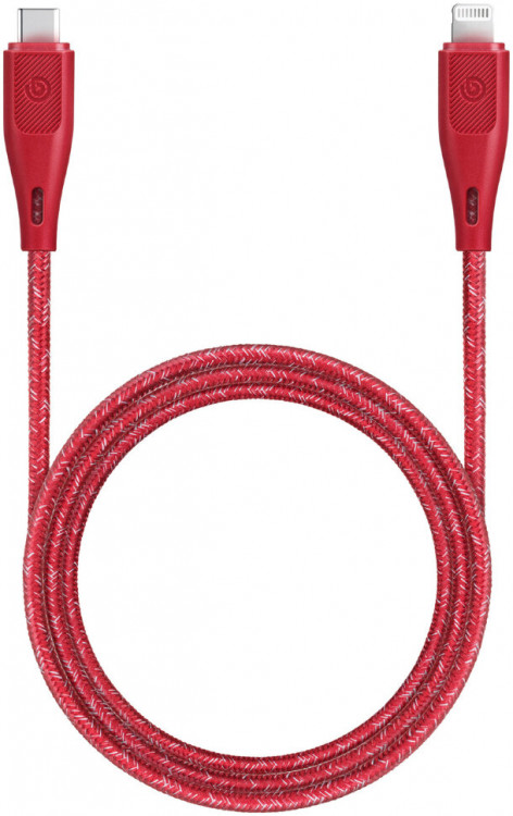 Кабель EnergEA Bazic GoCharge USB-C to Lightning MFI C94 Red 1.2 м (CBL-GCCL-RED120)