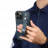 Кожаный чехол Suteni для iPhone 15 Pro Max с держателем и кармашком для карт (Blue)