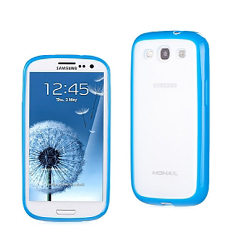 Гелевый чехол накладка Momax iCase Pro для Samsung Galaxy S III S3 blue ICPSAI9300BW