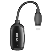 Аудиоадаптер переходник Baseus 3-in-1 Lightning Male to Dual Lightning & 3.5mm female (2A) L51, Black (CALL51-01)