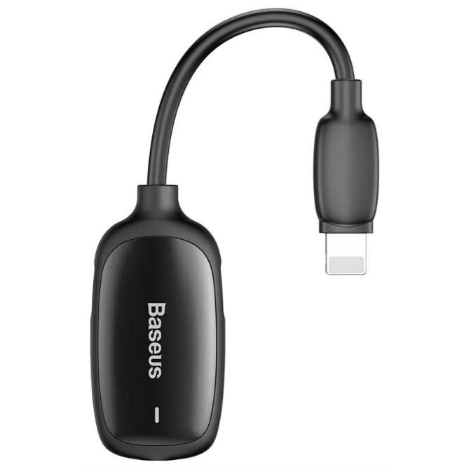 Аудиоадаптер переходник Baseus 3-in-1 Lightning Male to Dual Lightning & 3.5mm female (2A) L51, Black (CALL51-01)