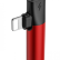 Аудиоадаптер переходник Baseus L43 Lightning Male to Lightning female + 3.5mm female 2A,Red/Black (CALL43-91)