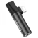 Аудиоадаптер переходник Baseus L43 Lightning Male to Lightning female + 3.5mm female 2A,Red/Black (CALL43-91)