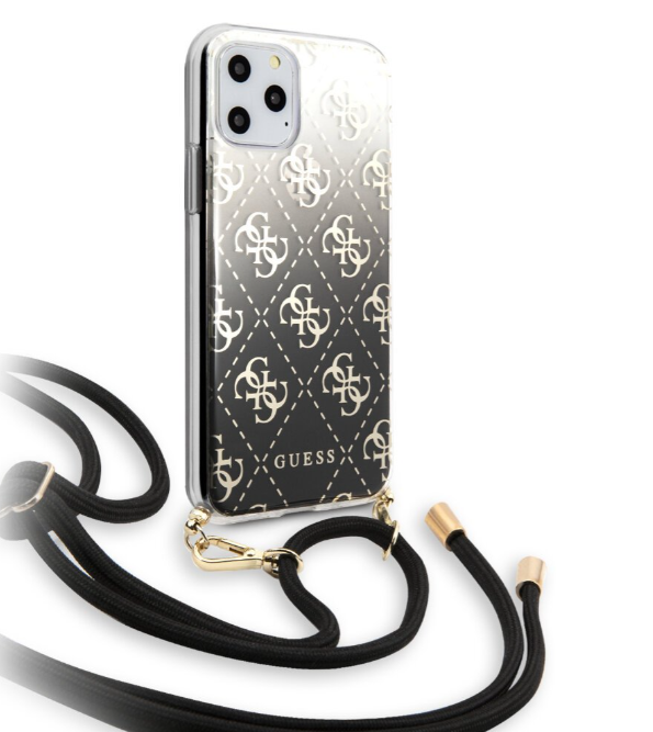 Чехол-накладка для iPhone 11 Pro Guess 4G Cord collection Hard PC/TPU, Gradient Black (GUHCN58WO4GBK)
