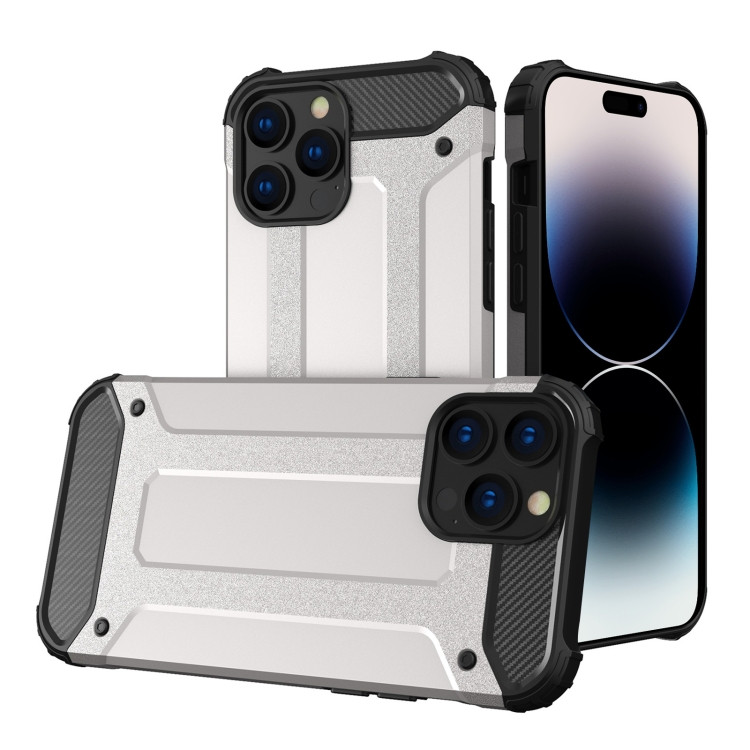 Противоударный чехол Tough Armor Ver.2 для iPhone 14 Pro Max с усиленной защитой (Silver)