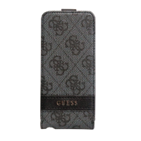 Чехол блокнот Guess Classic Flip Case с флипом для iPhone 5 / 5S / SE (серый) GUFLP54GG