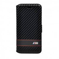 Карбоновый чехол книжка для iPhone 6/6S BMW M-Collection Booktype Carbon Blk (BMFLBKP6MCC)