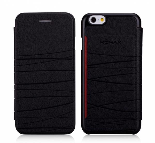 Кожаный чехол-книжка для iPhone 6/6S - Momax Flip Diary Elite Series - черный