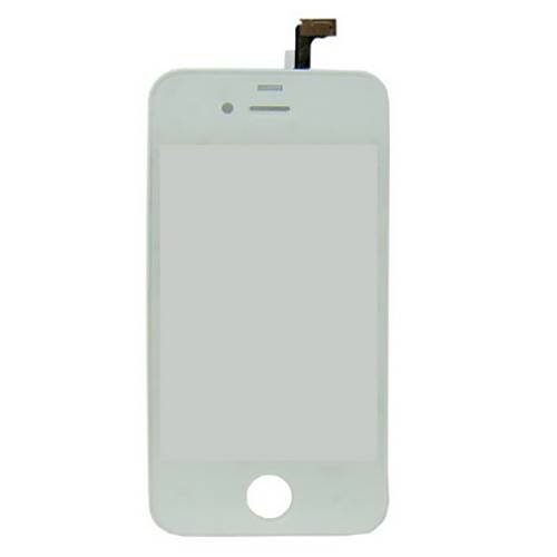 Стекло с тачскрином для iPhone 4 со шлейфом (белый)