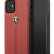 Кожаный чехол-накладка для iPhone 11 Ferrari Heritage W Hard Leather Red (FEHDEHCN61RE)