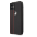 Чехол-накладка Ferrari для iPhone 12 mini (5.4) Off-Track Genuine Leather Stitched Stipe Hard Black (FEODIHCP12SBK)