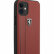 Чехол-накладка Ferrari для iPhone 12 mini (5.4) Off-Track Genuine Leather/Nylon Stripe Hard Red (FEOMSHCP12SRE)