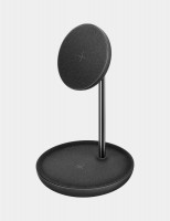 Беспроводное CЗУ EnergEA MagDisc Dock 2in1 5W/7.5W/10W, Gunmetal (MAGD-DOCK-GUN)