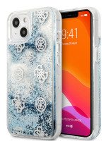 Чехол для iPhone 13 Guess Liquid Glitter Peony Hard Blue (GUHCP13MLGPEBL)