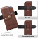 Вертикальный кожаный чехол на пояс кобура Nuoku для смартфонов до 6,7'' (Brown)