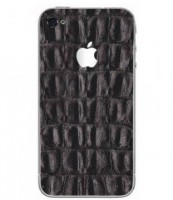 Кожаная наклейка на iPhone 4, 4S skin iRich накладка на заднюю панель
