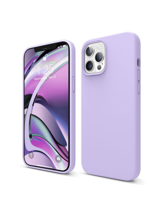 Чехол-накладка для iPhone 12 Pro Max (6.7) Elago MagSafe Soft silicone case Lavender (ES12MSSC67-LV)
