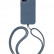 Чехол для iPhone 15 Pro Max Uniq COEHL MUSE Leatherette with Strap с MagSafe Sapphire Blue