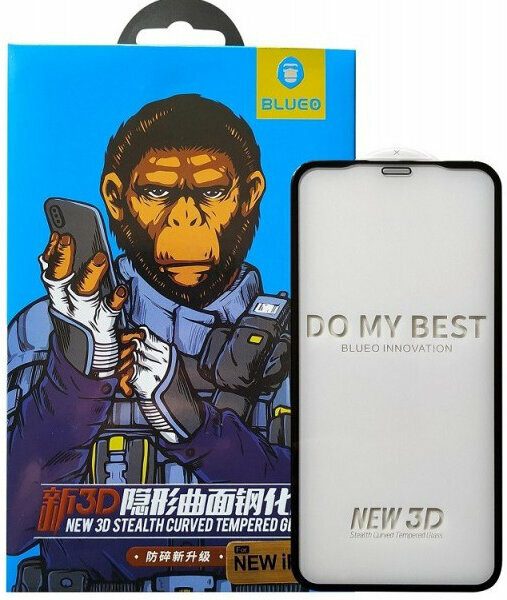 Защитное стекло для iPhone 11 Pro / X / XS, BLUEO 2.5D Silk full cover Anti-Static 0.33 мм, Black (PBJ1-5.8)