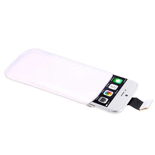 Универсальный чехол карман для смартфонов 3.0" - 4.0" с ремешком (White)
