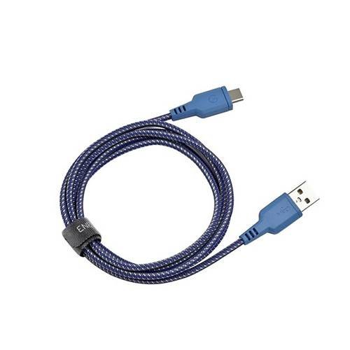 USB кабель EnergEA NyloGlitz Type-C, Blue 1.5 метра (CBL-NG20CA-BLU150)