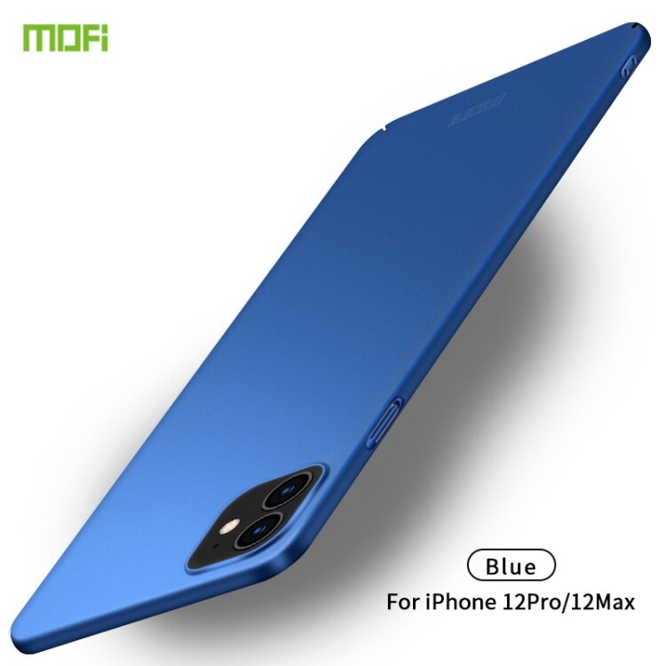 Тонкий матовый чехол для iPhone 12/12 Pro MOFI Ultra-thin (Blue)
