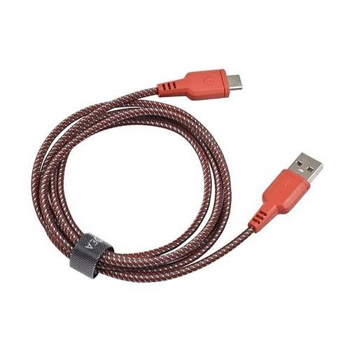 USB кабель EnergEA NyloGlitz Type-C, Red 1.5 метра (CBL-NG20CA-RED150)