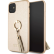 Чехол с кольцом для iPhone 11 Guess Saffiano Hard PU + Ring, Beige (GUHCN61RSSABE)
