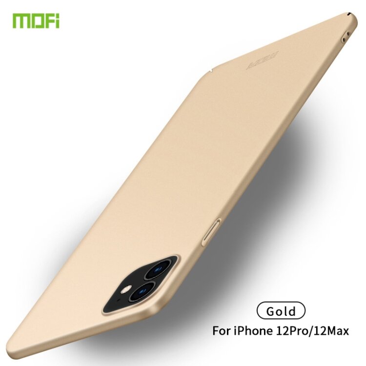 Тонкий матовый чехол для iPhone 12/12 Pro MOFI Ultra-thin (Gold)