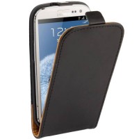 Кожаный чехол Luxury Flip Case для Samsung Galaxy S3 / i9300 с флипом "Блокнот" (Black)