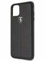Кожаный чехол-накладка для iPhone 11 Pro Max Ferrari Heritage W Hard Leather Black (FEHDEHCN65BK)