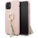 Чехол с кольцом для iPhone 11 Guess Saffiano Hard PU + Ring, Pink (GUHCN61RSSARG)