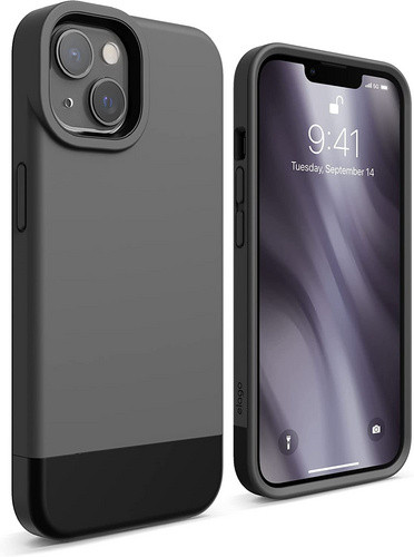 Чехол-накладка для iPhone 13 Elago GLIDE (TPU+PC) Dark Grey/Black (ES13GL61-DGYBK)
