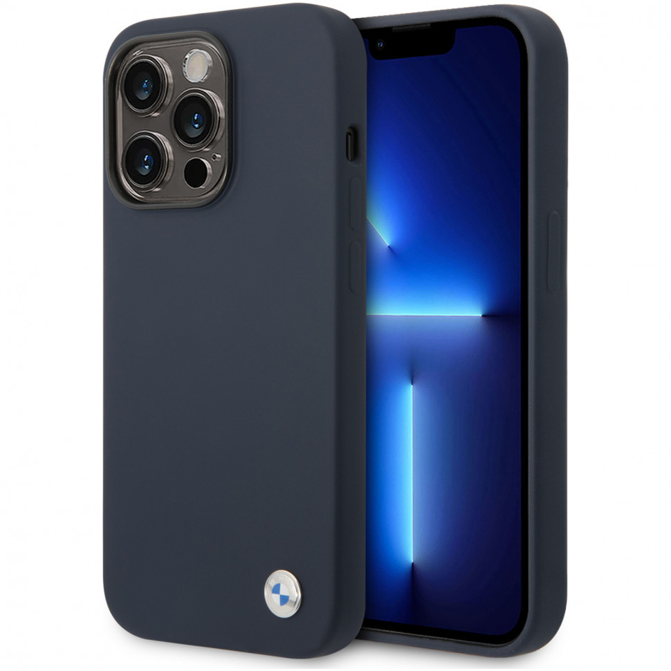 Купить чехол для iPhone 14 Pro BMW Signature Liquid silicone Hard Navy по  низкой цене с бесплатной доставкой