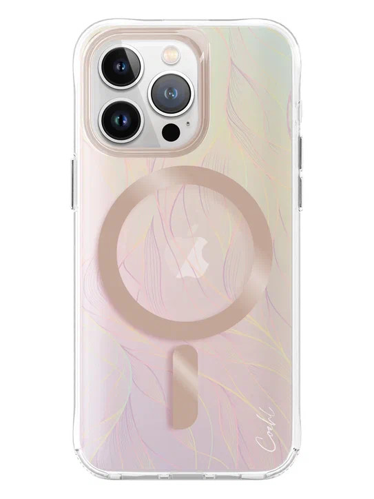 Чехол для iPhone 15 Pro Max Uniq COEHL Willow с MagSafe Iridescent