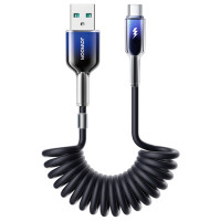 Витой кабель JOYROOM S-A43 USB-A - USB-C 3 А, 150 см, чёрный