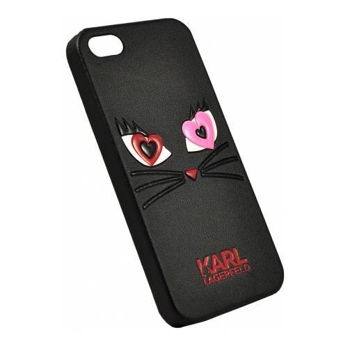 Чехол накладка Karl Lagerfeld для iPhone 5/5S/SE Choupette in love 2, Black (KLHCPSECL2BK)