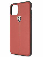 Кожаный чехол-накладка для iPhone 11 Pro Max Ferrari Heritage W Hard Leather Red (FEHDEHCN65RE)