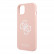 Чехол для iPhone 13 Guess Liquid silicone 4G Big logo Hard Pink (GUHCP13MLS4GWPI)