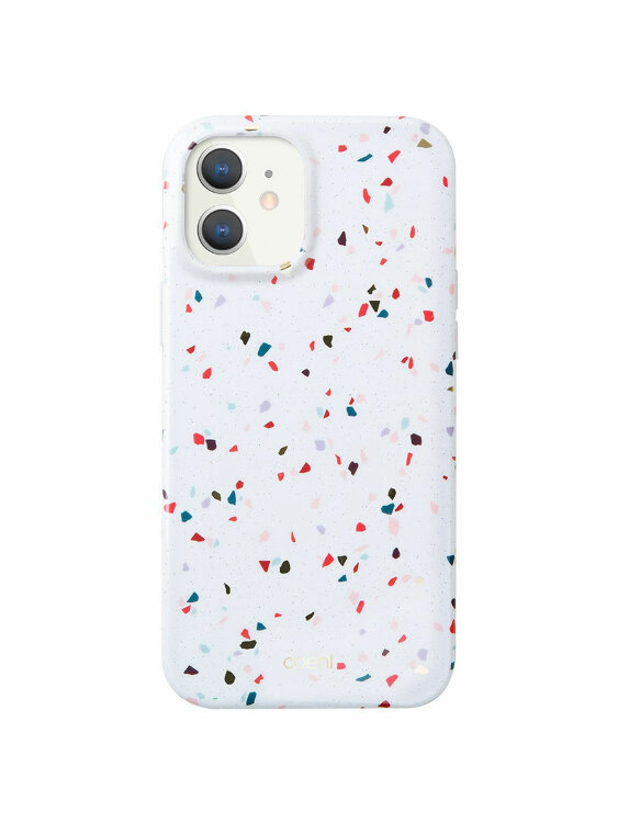 Чехол-накладка Uniq для iPhone 12 Pro Max (6.7) COEHL Terrazzo White (IP6.7HYB(2020)-TEZWHT)