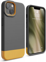 Чехол-накладка для iPhone 13 Elago GLIDE (TPU+PC) Dark Grey/Yellow (ES13GL61-DGYYE)