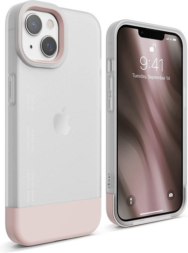 Чехол-накладка для iPhone 13 Elago GLIDE (TPU+PC) Transparent/Lovely Pink (ES13GL61-TRLPK)