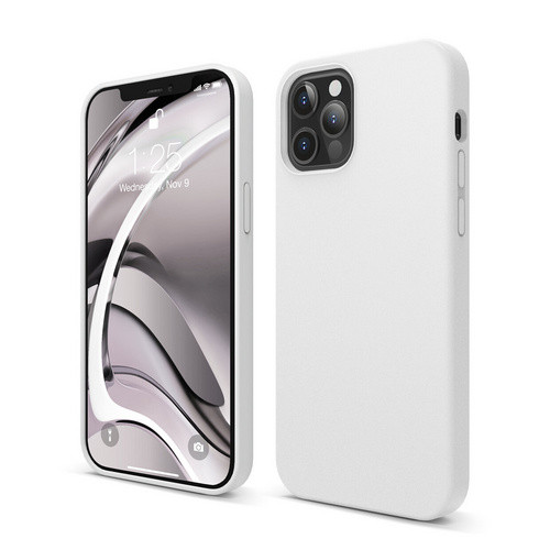 Чехол-накладка для iPhone 12 Pro Max (6.7) Elago Soft silicone case (Liquid) White (ES12SC67-WH)