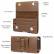 Кожаный чехол кобура с двумя отделениями для смартфонов до 6,7'' (Brown)