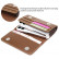 Кожаный чехол кобура с двумя отделениями для смартфонов до 6,7'' (Brown)