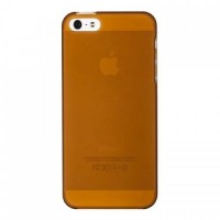 Чехол накладка XINBO Soft Touch для iPhone 5/5S/SE коричневый 0,8мм