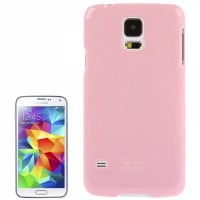 Чехол накладка для Samsung Galaxy S5 / G900 ultra slim глянцевый (розовый)