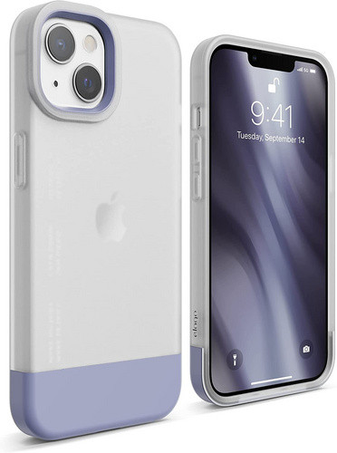 Чехол-накладка для iPhone 13 Elago GLIDE (TPU+PC) Transparent/Purple (ES13GL61-TRPU)