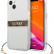 Чехол для iPhone 13 Guess PC/TPU 4G Stripe Hard Tranparent + Gold charm (GUHCP13MKB4GBR)