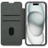 Тканевый чехол книжка Nillkin QIN Pro для iPhone 15, Grey